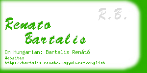 renato bartalis business card